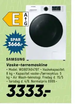 Bilka Vaske-tørremaskine tilbud