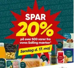 Bilka SPAR 20% på over 500 varer fra vores Salling mærker tilbud