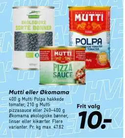 Bilka Mutti eller Økomama tilbud