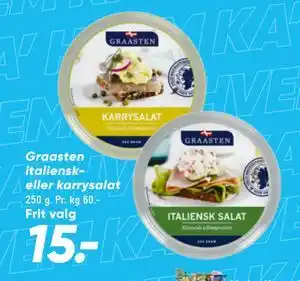 Bilka Graasten italiensk- eller karrysalat tilbud