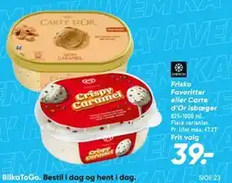 Bilka Frisko Favoritter eller Carte d’Or isbæger tilbud