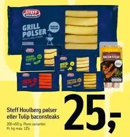 Føtex Steff Houlberg pølser eller Tulip baconsteaks tilbud