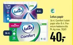 Føtex Lotus papir tilbud
