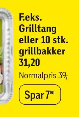 Føtex Grilltang eller 10 stk. grillbakker tilbud