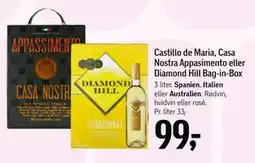 Føtex Castillo de Maria, Casa Nostra Appasimento eller Diamond Hill Bag-in-Box tilbud