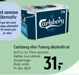 Føtex Carlsberg eller Tuborg alkoholfri øl tilbud