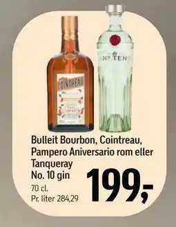Føtex Bulleit Bourbon, Cointreau, Pampero Aniversario rom eller Tanqueray No. 10 gin tilbud