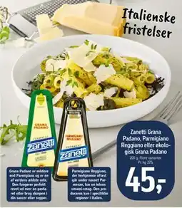 Føtex Zanetti Grana Padano, Parmigiano Reggiano eller økologisk Grana Padano tilbud