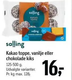 Føtex Kakao toppe, vanilje eller chokolade kiks tilbud