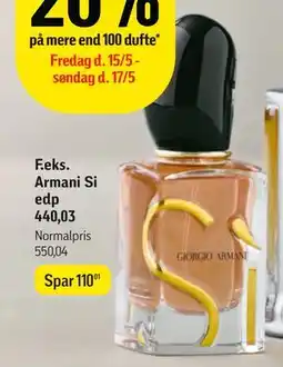 Føtex Armani Si edp tilbud