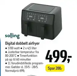 Føtex Digital dobbelt airfryer tilbud