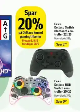 Føtex Spar 20% på Deltaco konsol gamingtilbehør tilbud