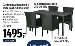 Føtex Fairfield havestol tilbud