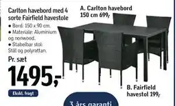 Føtex Carlton havebord 150 cm tilbud