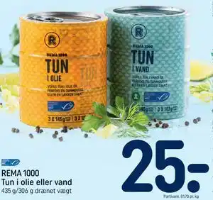 REMA 1000 Tun i olie eller vand