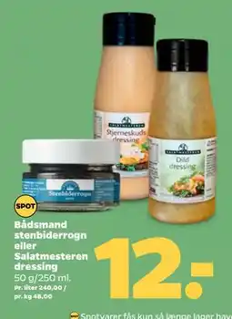 Netto Bådsmand stenbiderrogn eller Salatmesteren dressing tilbud
