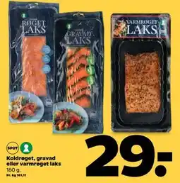 Netto Koldrøget, gravad eller varmrøget laks tilbud