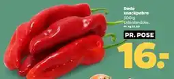 Netto Røde snackpebre tilbud
