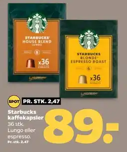 Netto Starbucks kaffekapsler tilbud