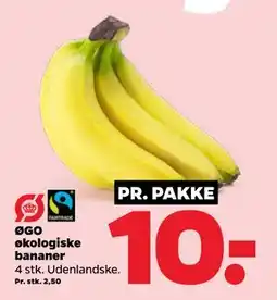 Netto ØGO økologiske bananer tilbud