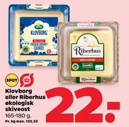 Netto Klovborg eller Riberhus økologisk skiveost tilbud