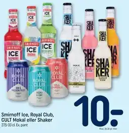 REMA 1000 Smirnoff Ice, Royal Club, CULT Mokaï eller Shaker tilbud