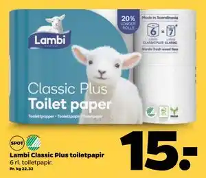 Netto Lambi Classic Plus toiletpapir tilbud