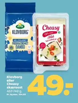 Netto Klovborg eller Cheasy skæreost tilbud