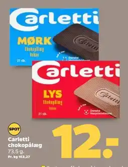 Netto Carletti chokopålæg tilbud