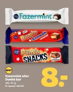 Netto Fazermint eller Dumle bar tilbud