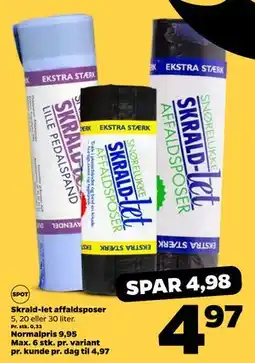 Netto Skrald-let affaldsposer tilbud