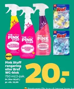Netto Pink Stuff rengøring eller Bref WC-blok tilbud
