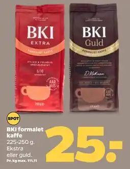 Netto BKI formalet kaffe tilbud