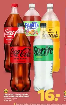Netto Coca-Cola, Tuborg Squash, Sprite eller Fanta sodavand tilbud