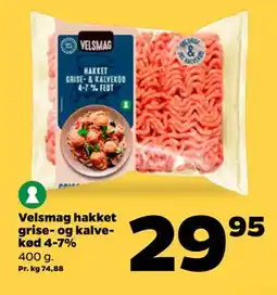 Netto Velsmag hakket grise- og kalvekød 4-7% tilbud