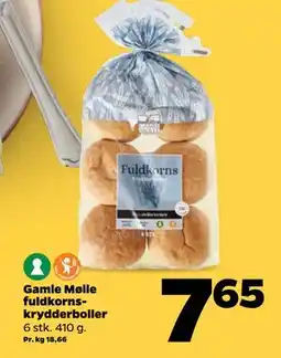 Netto Gamle Mølle fuldkornskrydderboller tilbud
