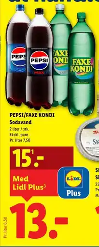 Lidl PEPSI/FAXE KONDI Sodavand tilbud