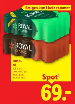Lidl ROYAL Øl tilbud
