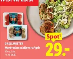 Lidl GRILLMESTER Mørbradsmedaljoner af gris tilbud