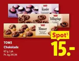 Lidl TOMS Chokolade tilbud
