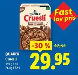 Lidl QUAKER Cruesli tilbud