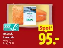 Lidl HAVBLÅ Lakseside tilbud
