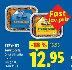 Lidl STRYHN’S Leverpostej tilbud