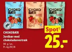 Lidl CHOKOBÆR Jordbær med chokoladeovertræk tilbud