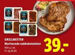 Lidl GRILLMESTER Marinerede nakkekoteletter tilbud