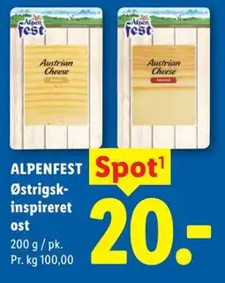 Lidl ALPENFEST Østrigskinspireret ost tilbud