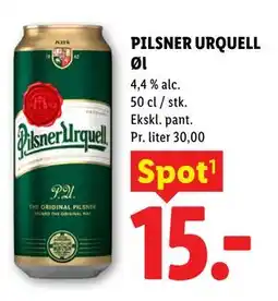 Lidl PILSNER URQUELL Øl tilbud