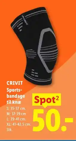 Lidl CRIVIT Sportsbandage til knæ tilbud