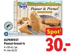 Lidl ALPENFEST Peanut-brezel-is tilbud