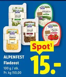 Lidl ALPENFEST Flødeost tilbud